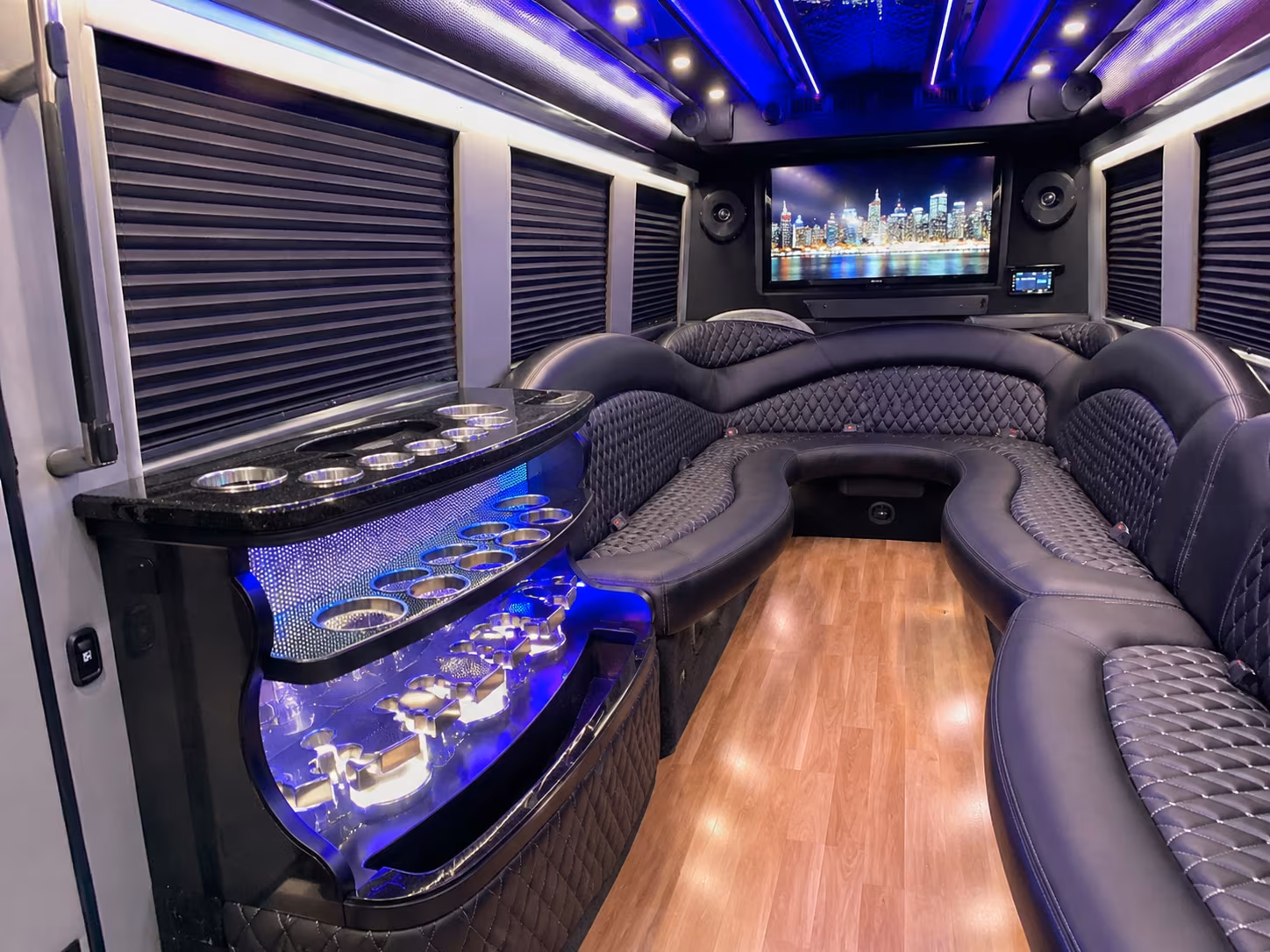 Sandy Springs Birthday, Sweet 16, & Quinceañera Transportation party bus exterior
