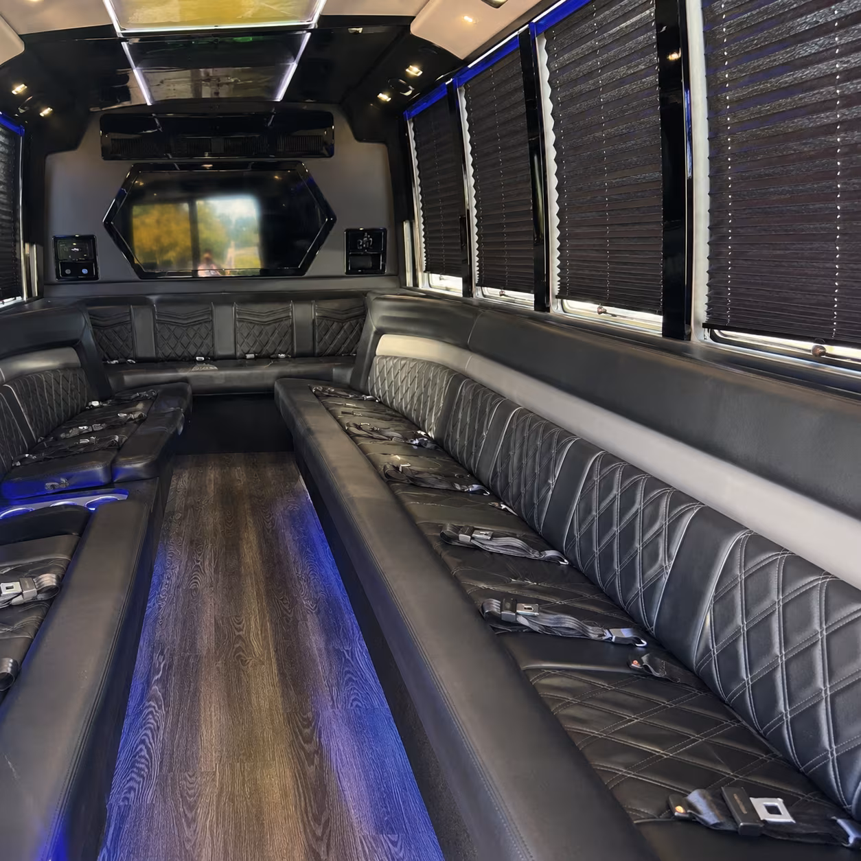 Sandy Springs Birthday, Sweet 16, & Quinceañera Transportation party bus exterior
