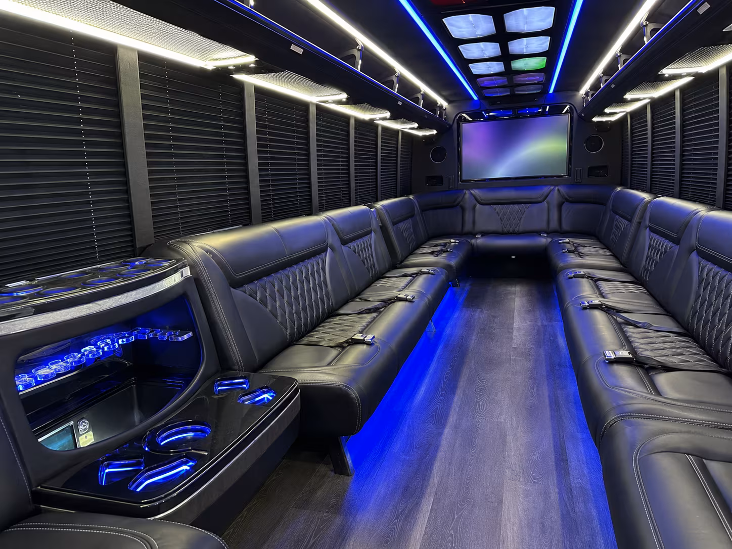 Sandy Springs Prom & Homecoming Transportation party bus exterior