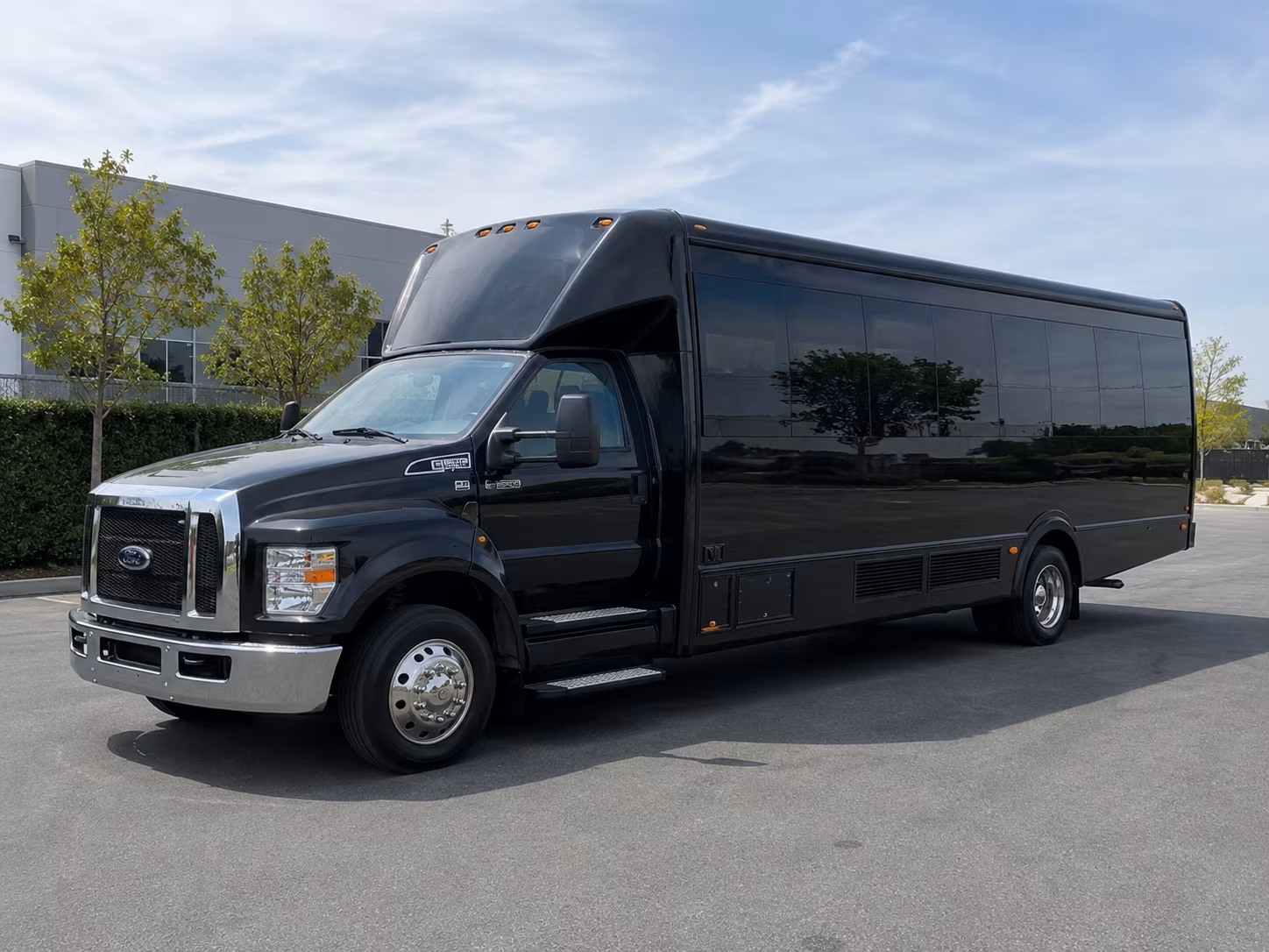 Sandy Springs Sporting Event Transportation party bus exterior