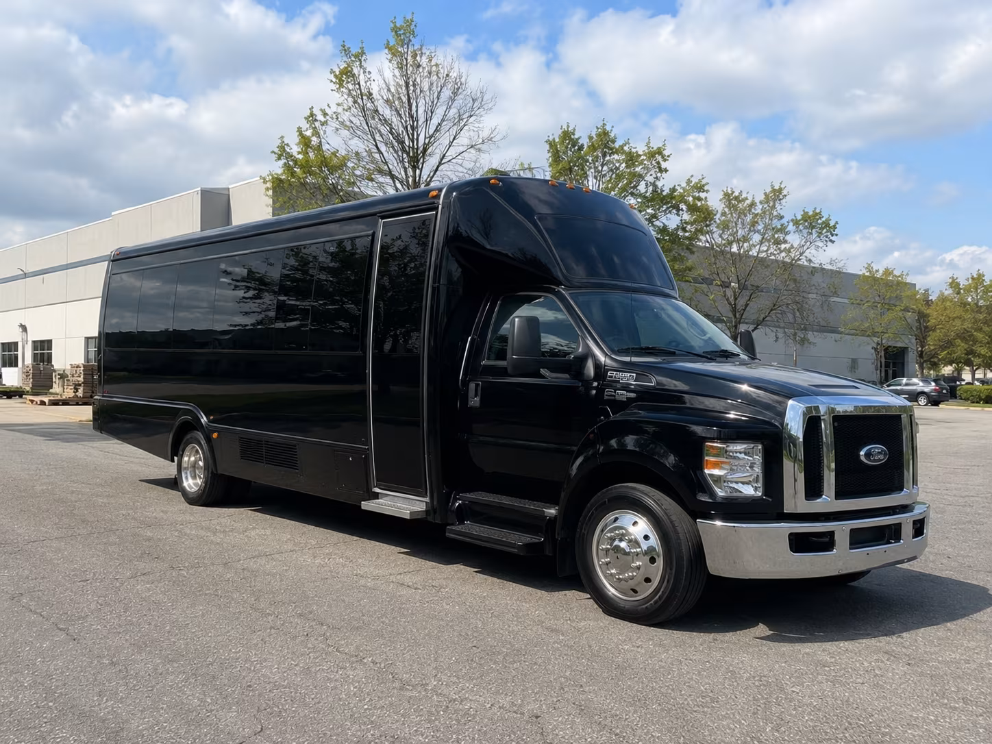 Sandy Springs Sporting Event Transportation party bus exterior