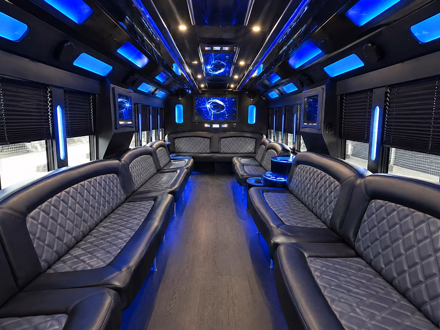 Sandy Springs Sporting Event Transportation party bus interior