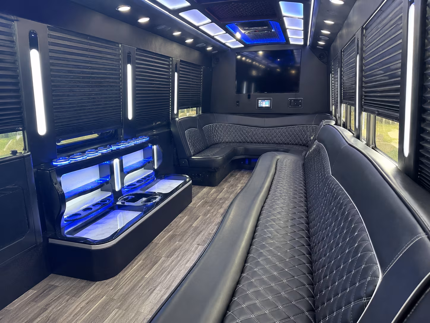Sandy Springs Wedding Transportation party bus exterior