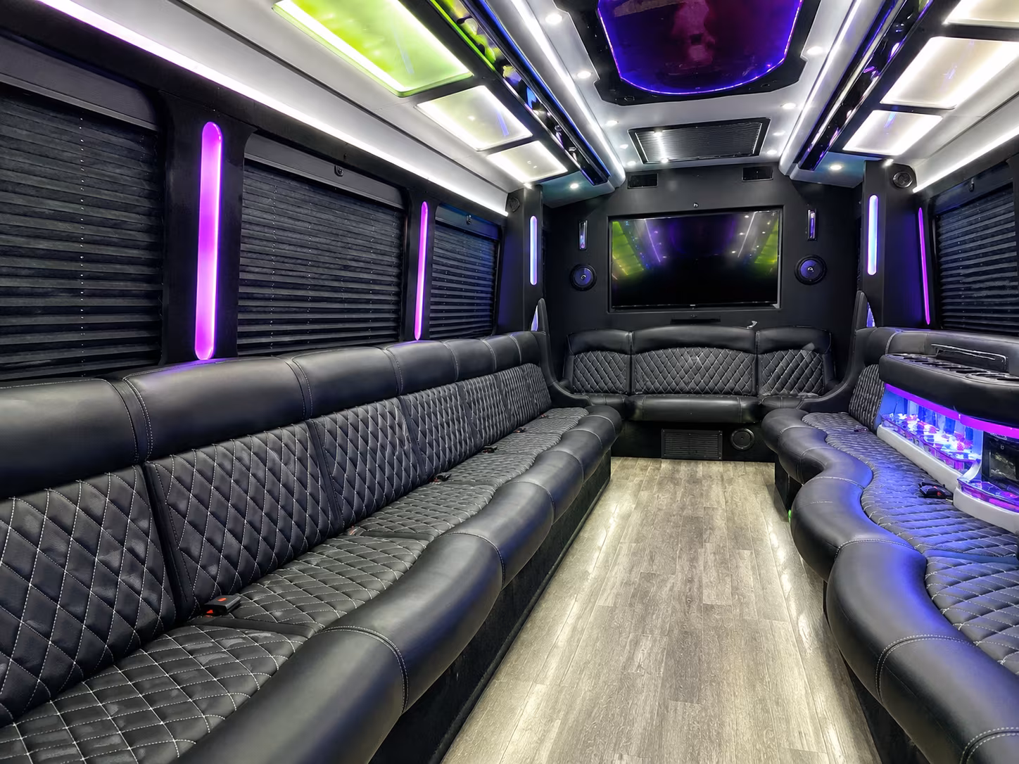 Sandy Springs Wedding Transportation onboard seating