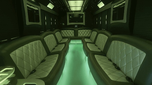 Interior of Charter Bus Company Atlanta's 20 Passenger Party Bus in Atlanta
