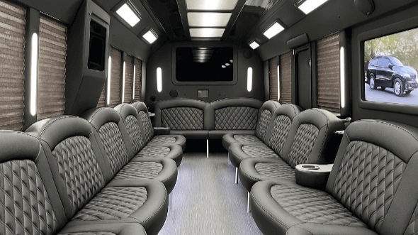 Interior of Sandy Springs Party Bus Company's 20 Passenger Party Bus in Sandy Springs