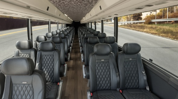Interior of Charter Bus Company Sandy Springs's 25 Passenger Mini Bus in Sandy Springs