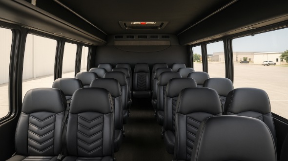 Interior of Charter Bus Company Sandy Springs's 28 Passenger Minibus in Sandy Springs