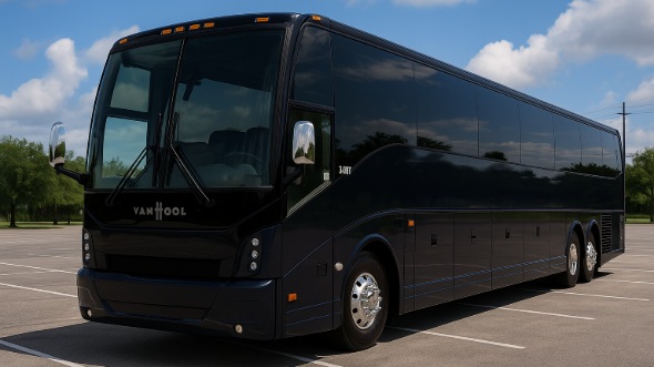 Exterior of Charter Bus Company Sandy Springs's 47 Passenger Charter Bus in Sandy Springs