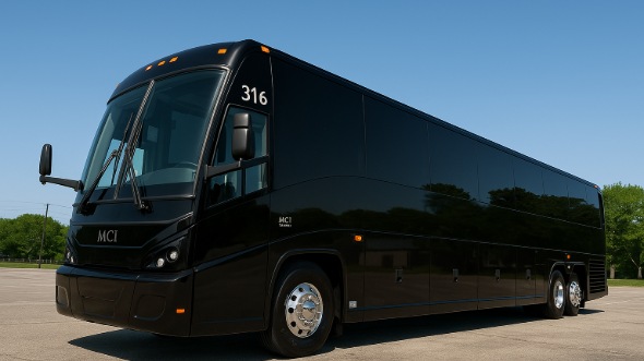 Exterior of Charter Bus Company Brookhaven's 50 Passenger Party Bus in Brookhaven