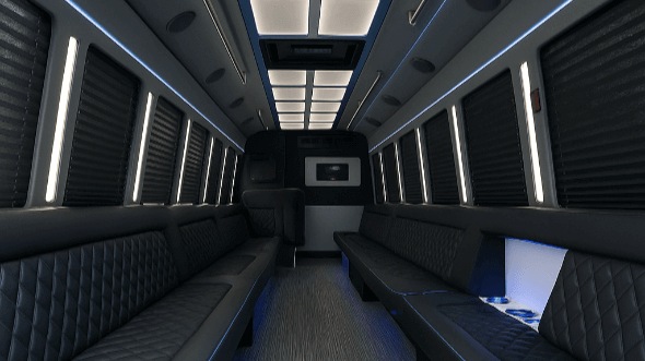 sandy springs 30 passenger party bus inside