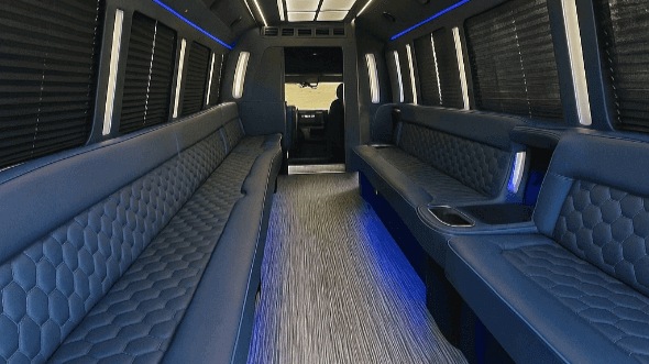 sandy springs 40 passenger party bus inside